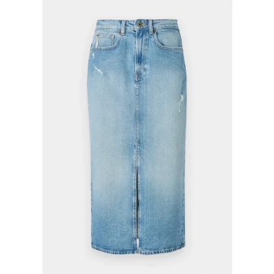 Abbildung von Pepe Jeans MIDI Skirt Jeansrock, Damen, Größe: XL, Denim