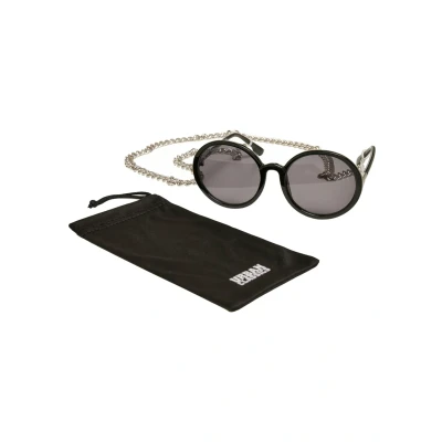 Abbildung von Urban Classics Unisex Accessoires Cannes WITH Chain Sonnenbrille, Größe: One Size, Black