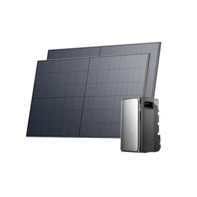 Abbildung von ECOFLOW STREAM Pro Balkonkraftwerk mit Speicher 1080W, 1,92kWh für Balkonkraftwerk, 2x 520W Solarpanel, 2300W Dual AC Anschlüsse, erweiterbar auf 11,52 kWh, 6000 Ladezyklen, KI, Plug&amp;Play