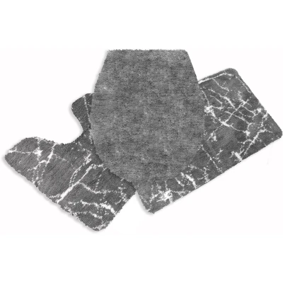 Abbildung von Leonique Badematte &quot;Marble&quot;, Höhe 15 mm, rutschhemmend beschichtet, fußbodenheizungsgeeignet schnell trocknend strapazierfähig, Badteppich, Marmor Design, auch als 3 teiliges Badematten Set