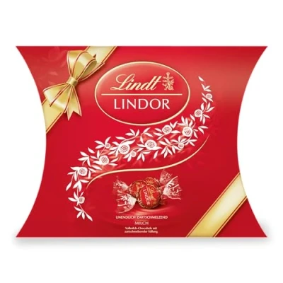 Abbildung von Lindt Schokolade LINDOR Kugeln Milch 150 g in Kissenpackung Schokoladengeschenk