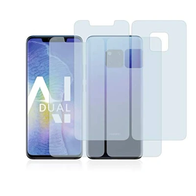 Abbildung von BROTECT 2 Stück Full Cover Schutzfolie für Huawei Mate 20 Pro (Display+Rückseite) Screen Displayschutz Folie [3D Curved, Kristall Klar]