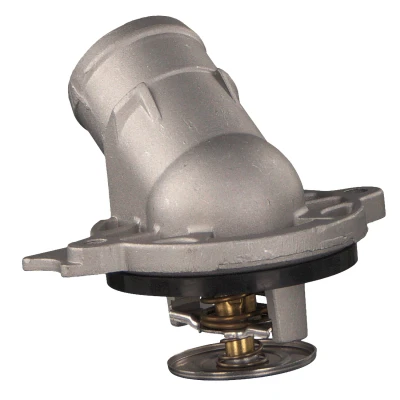Abbildung von FEBI BILSTEIN 102338 Kühlwasserthermostat 87 Aluminium, Metall mit Gehäuse MERCEDES BENZ: ML Klasse, S Klasse Limousine, E Limousine