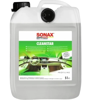 Abbildung von SONAX CleanStar Ecocert (5 Liter) für alle Oberflächen im Autoinnenraum wie z.B. Glas, Polster, Kunststoff, Leder usw. Art Nr. 02535050