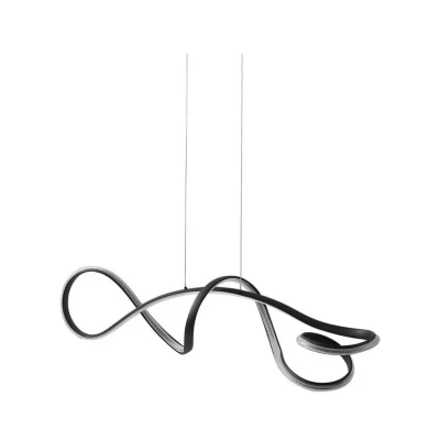 Abbildung von Lucande LED Hängeleuchte Rodado, schwarz, 110 cm, Aluminium
