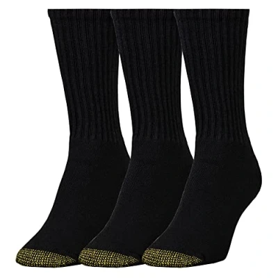 Abbildung von Gold Toe Damen Ultratec Crew Socks, 3 pairs Lässige Socken, Schwarz, M EU