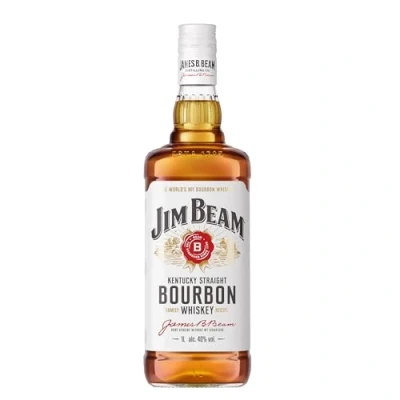 Abbildung von Jim Beam White Kentucky Straight Bourbon Whiskey vollmundiger und milder Geschmack 40% Vol. 1l