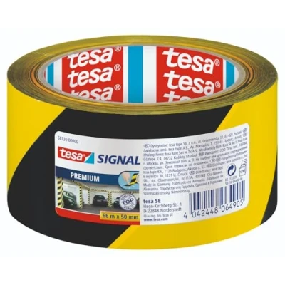 Abbildung von tesa Warnklebeband 50 mm x 66 m schwarz/gelb