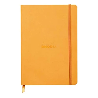Abbildung von Rhodia 117415C Notizheft (mit weichem Umschlag, liniert, 80 Blatt, DIN A5, 14,8 x 21 cm) 1 Stück orange