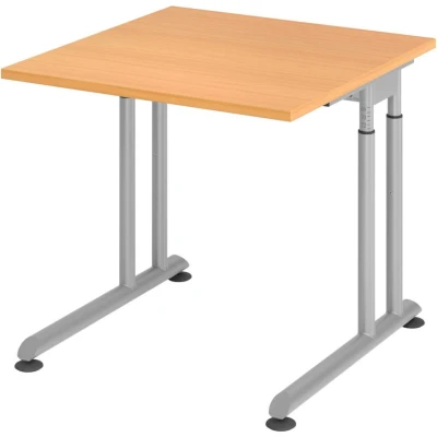 Abbildung von HAMMERBACHER höhenverstellbarer Schreibtisch VZS08/E/S eiche