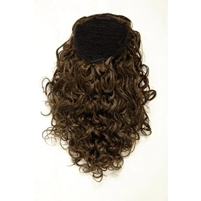 Abbildung von WIG ME UP Haarteil Pferdeschwanz Zopf 2 Klammern &amp; Gummizug super Volumen Locken Mittelbraun ca. 45 cm NC002 8