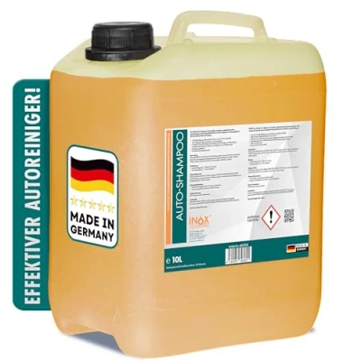 Abbildung von INOX® Nano Line Autoshampoo Konzentrat im praktischen 10L Kanister Autoreiniger für PKW, LKW, Wohnmobil und Motorrad Hochdruckreiniger Sanfte Reinigung