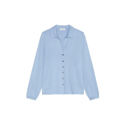 Abbildung von Marc O&#039;Polo LONG Sleeve Collar Hemdbluse, Damen, Größe: Medium, Fresh sky