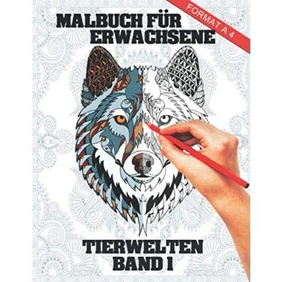 Abbildung von Malbuch für Erwachsene Tier Welten Band 1: A4 Mandala 1 Kreative Ausmalbilder mit Tieren I Stressabbau und Entspannung