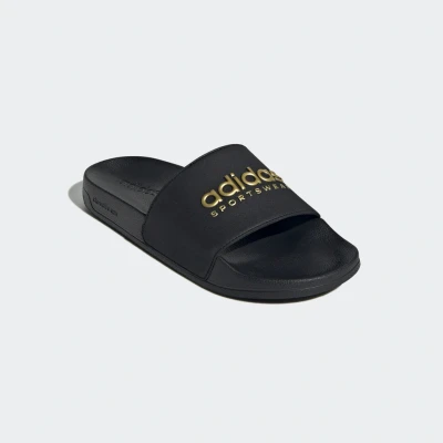 Abbildung von adidas Performance Adilette Shower Unisex Badesandale, Größe: 37, Core black/matte gold Schuhe