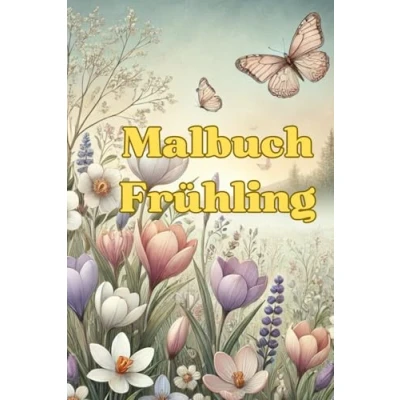 Abbildung von Malbuch Frühling: 50 wunderschöne Ausmalbilder für Kinder und Erwachsene Frühling zum Leben erwecken