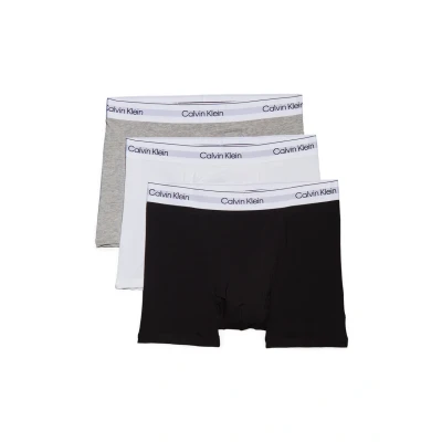 Abbildung von Calvin Klein Underwear Trunk 3 PACK Panties, Herren, Größe: XS, Black/white/grey heather
