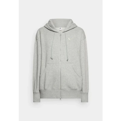 Abbildung von Nike Sportswear Phoenix Style Hoodie Sweatjacke, Damen, Größe: M Tall, Grey heather/sail