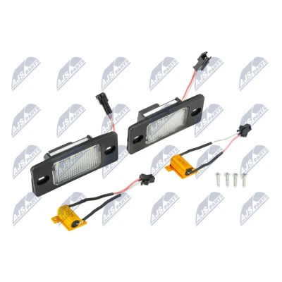 Abbildung von NTY ELP VW 004 Kennzeichenleuchte beidseitig mit LED, Glühlampe VOLKSWAGEN: Passat B5 GP Variant, Bora Limousine, Touareg I