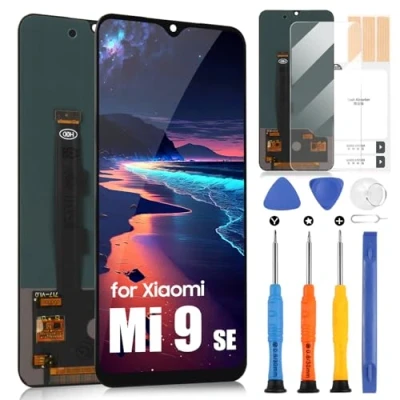 Abbildung von LCD Bildschirm für Xiaomi Mi 9 SE Display M1903F2G 5,97 Zoll Touchscreen Digitizer Full Assembly mit Reparatur Set (Schwarz, nicht 9)