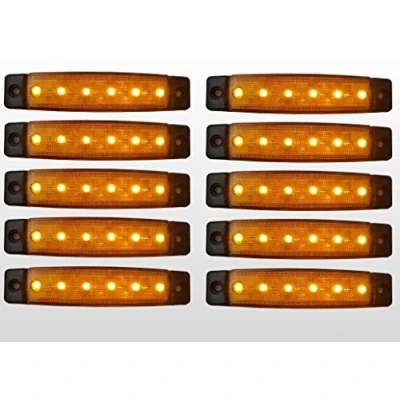 Abbildung von 10 x 24 V Volt SMD 6 LED Bernstein Seite Marker Light Position Truck Trailer LKW