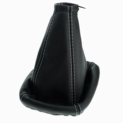 Abbildung von L &amp; P Car Design L&amp;P A0006 3 Schaltsack Schaltmanschette 100% Echtleder Leder Schwarz Naht Grau Ersatzteil für Zafira A