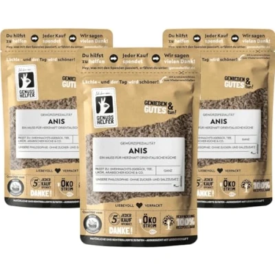 Abbildung von Bremer Gewürzhandel Anis, ganz, hoch aromatisch, zum Backen oder Kochen, 3 x 100g