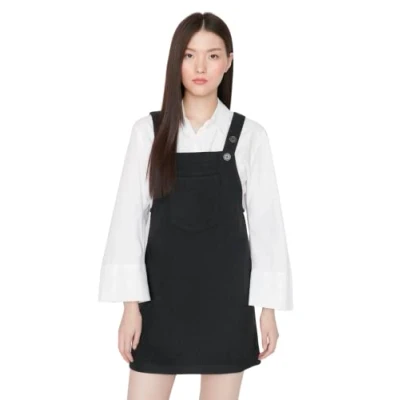 Abbildung von TRENDYOL Damen Woman Young Mini Jile Square Collar Woven Dress, Anthracite, 34