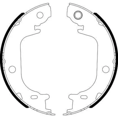 Abbildung von HELLA 8DA 355 051 201 Handbremsbeläge ohne Handbremshebel TOYOTA: Verso