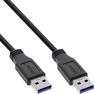 Abbildung von InLine® USB 3.0 Kabel, A an A, schwarz, 2m
