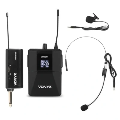 Abbildung von Vonyx WM55B Drahtloses Mikrofon Set mit Taschensender Headset