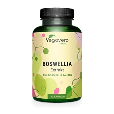 Abbildung von Weihrauchkapseln hochdosiert Premium Extrakt (15:1) 9.450 mg 85% Terpene 100% Indischer Boswellia Serrata Extraktion Laborgeprüft Vegan ohne Zusatzstoffe Deutsche Produktion Vegavero®