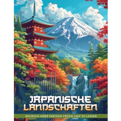 Abbildung von Japanische Landschaften Malbuch: Malvorlage „Japanische Landschaften“, Entdecken Sie Die Ruhe In Der Östlichen Gelassenheit