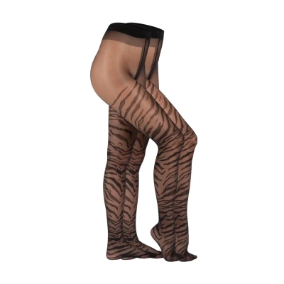 Abbildung von camano LEO 2ER PACK Strumpfhose, Damen, Größe: Medium, Black tiger