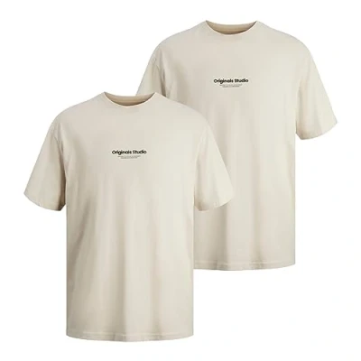 Abbildung von Jack &amp; Jones Jorvesterbro SS CREW NECK NOOS Tshirt print, Größe: XXL, Moonbeam