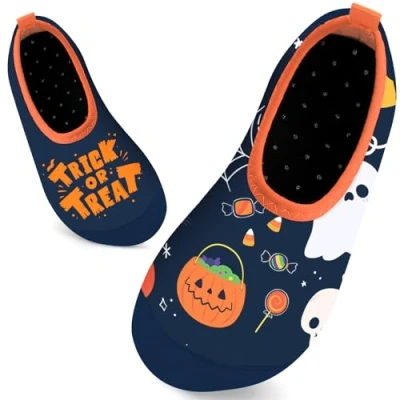Abbildung von Kinder Badeschuhe Schwimmschuhe Wasserschuhe Jungen Baby Strandschuhe Aquaschuhe Schnell Trocknend für Beach Pool(Halloween20/21)