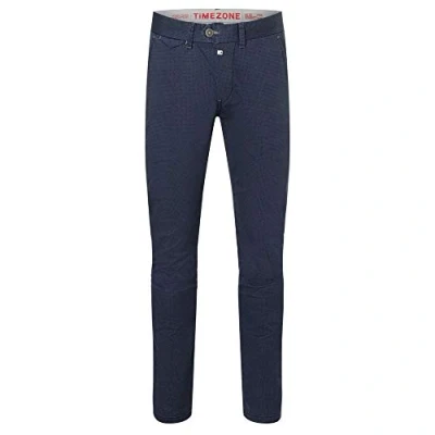 Abbildung von Timezone Herren Slim Jannotz Chino Hose, Blau (Navy Micro Point 3899), 38W / 32L