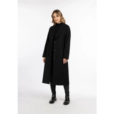 Abbildung von DREIMASTER Vintage Damen Übergangsmantel aus Wollmischung XXL / Schwarz 70% Polyester 18% Wolle 10% Polyacryl 2% Viskose