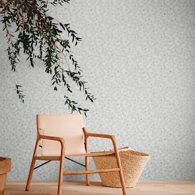 Abbildung von living walls Vliestapete &quot;Metropolitan Stories. Travel Styles. Tapete Floral&quot;, matt gemustert neutral, Blumen mit Blümchen Skandinavisch Blätter Tapeten Wohnzimmer
