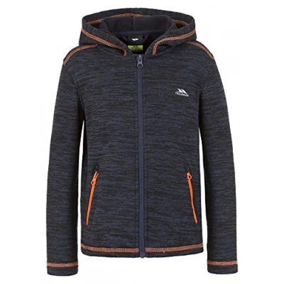 Abbildung von Trespass Jungen Shaw Warme Fleecejacke Mit Kapuze, Blau (Bleu foncé chiné), 2/3