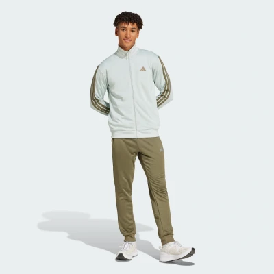 Abbildung von adidas Herren 3 STRIPES FRENCH TERRY TRACKSUITS, wonder silver/olive strata, XL