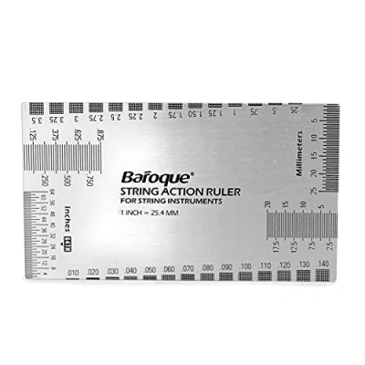 Abbildung von Gitarrenlineal String Action Lineal Gauge Tool für elektrische Bass und akustische Gitarre