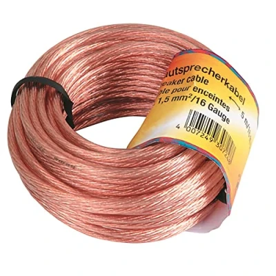 Abbildung von Hama Lautsprecherkabel, 2x 1,5 mm², 10 m, Transparent (00205142) Audio &amp; Video Kabel