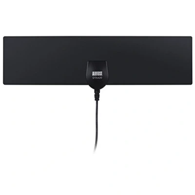 Abbildung von DVB T2/DVB T HD Antenne mit Signalverstärker August DTA420 aktive digitale TV Klebepad &amp; Saugnapf für innen außen Zimmerantenne Fernsehen DAB/FM Radio/TV/Autoradio 3m Kabel