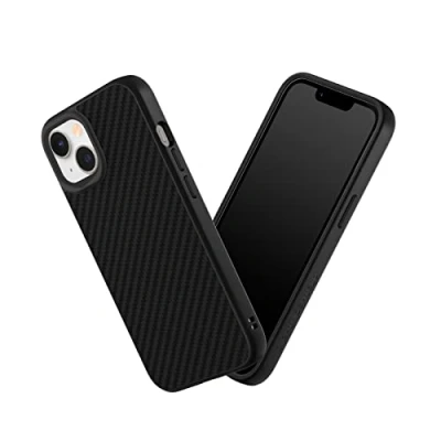 Abbildung von RhinoShield Case kompatibel mit [iPhone 14/13] SolidSuit Stoßdämpfende &amp; schlanke Schutzhülle Premium Finish 3.5 Meter Fallschutz Karbonfaser Textur