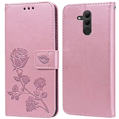 Abbildung von PKQTOP Hülle für Huawei Mate 20 Lite Handyhülle,Klappbar Tasche Case,Standfunktion,Kartenfach,Silikon Bumper,Stoßfeste Schutzhülle Cover