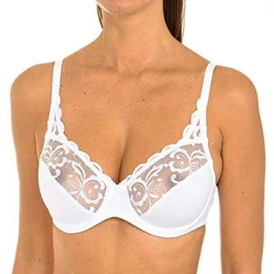 Abbildung von Playtex Damen Essential Elegance Embroidery x1 Bh, Weiss, 80C