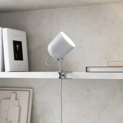 Abbildung von design for the people Klemmleuchte Angle, ohne Leuchtmittel, Magnet zum einfachen Einstellen des Schirms, für GU10 LED Leuchtmittel