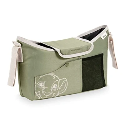 Abbildung von Hauck Kinderwagen Transporttasche Disney Simba Olive, Buggy Organizer Tasche mit Klettbefestigung