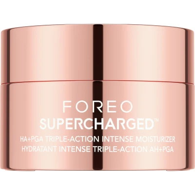 Abbildung von FOREO SUPERCHARGED HA+PGA Intensive Feuchtigkeitscreme mit 3x Wirkung Anti Falten Gesichtscreme Hyaluronsäure &amp; Squalan Vitamin E Vegan Kosmetik Damen und Manner 50 ml